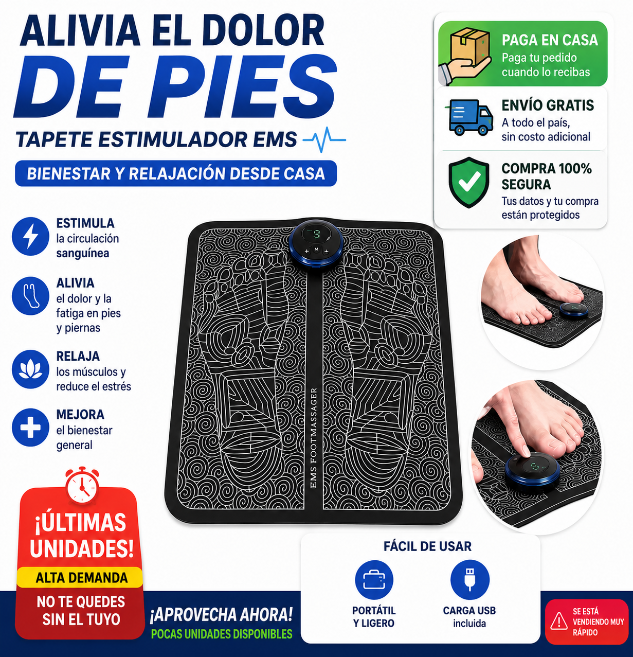 TAPETE ELECTRO-ESTIMULADOR